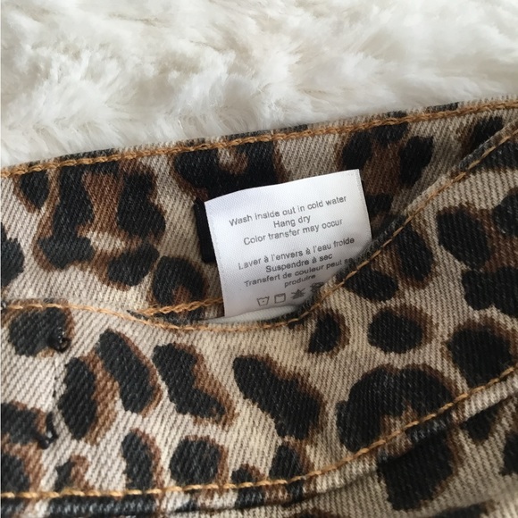 Veronica Beard Debbie Leopard Button Fly 10" High Rise Skinny Leg Jeans Size 28 - Picture 10 of 12